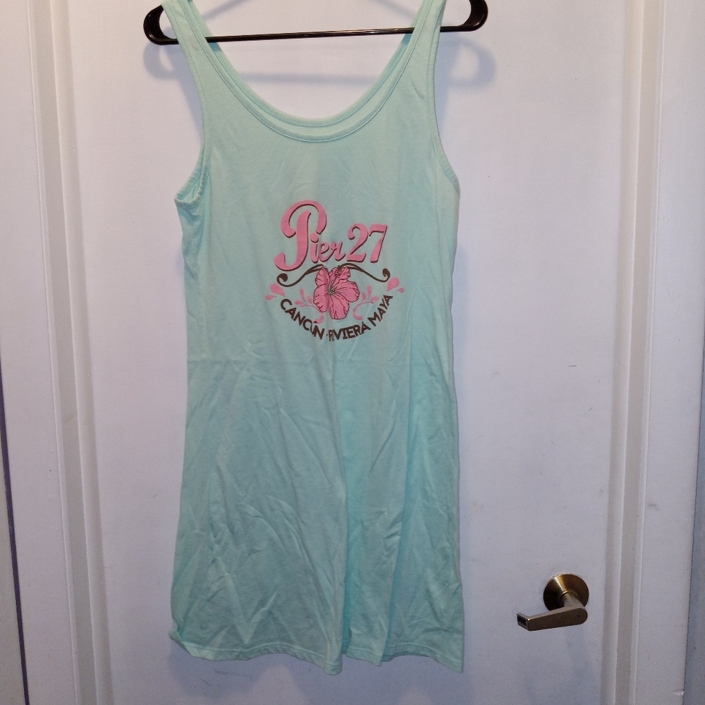 BLUE CANCUN NIGHT GOWN SIZE L NWOT